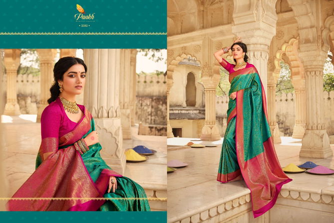 Pankh Sakshi Kanjiveram Heavy Silk Festive Wear Latest Designer Saree Collection